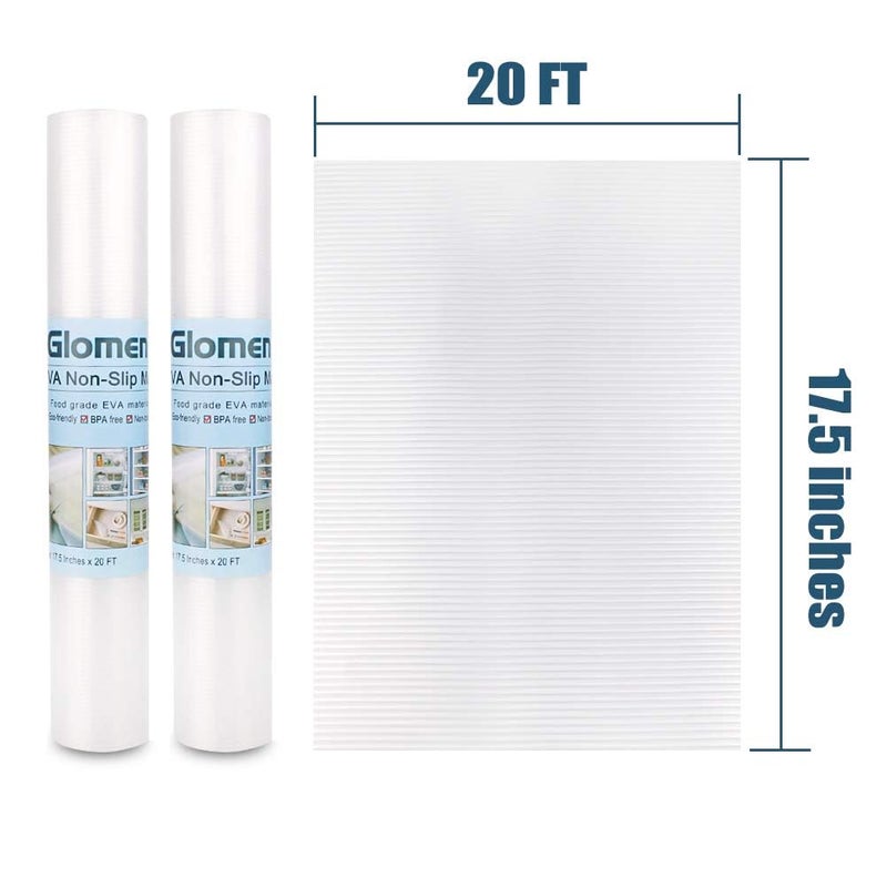 Glomen Drawer Liners for Kitchen, Shelf Liners, Washable Oil-Proof Cabinet Liner for Refrigerator, Cabinet, Drawer, Storage, Shelves, Non-Slip Shelf Liner (17.5 Inches x 20 FT x 2 Rolls)â€¦ - Image 4